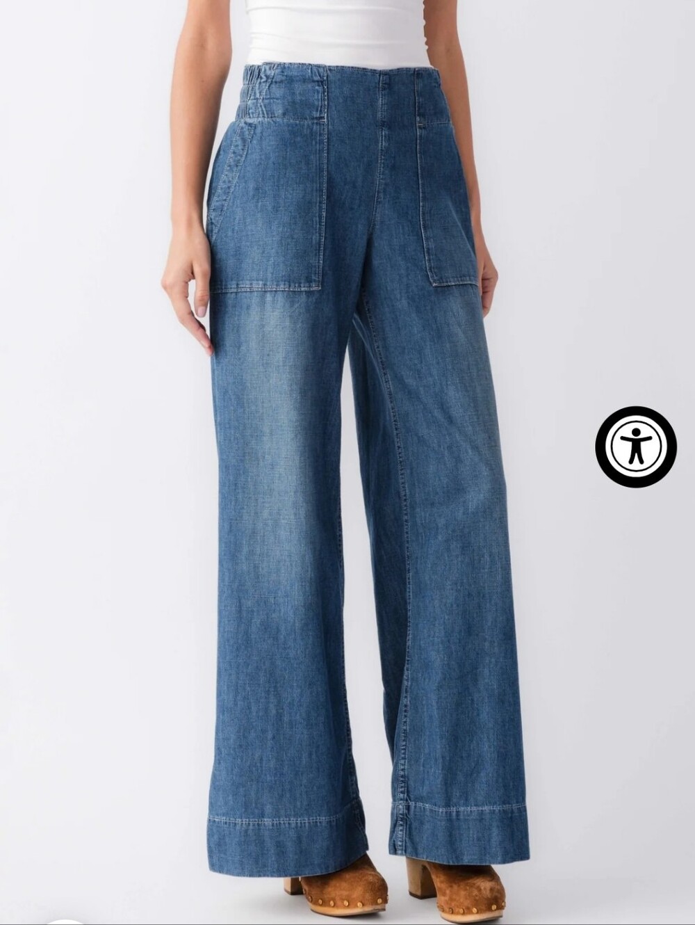Free People Breezy Denim Pull On Pants Sizw XS
